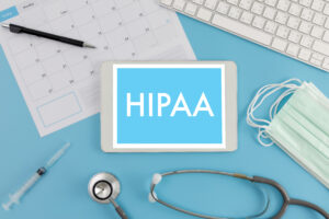 HIPAA Professional doctor use computer and medical equipment all around, HIPAA privacy rule HIPAA Compliance